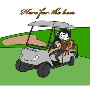 Here for the beer Golf Cart VinDicktive Mens 100%Poly Short Sleeve T Shirt XL